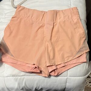 Apana Peach Layered Athletic Shorts